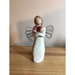 Willow Tree Good Health Demdaco 2003 Susan Lordi Girl With Apples 5" figurine